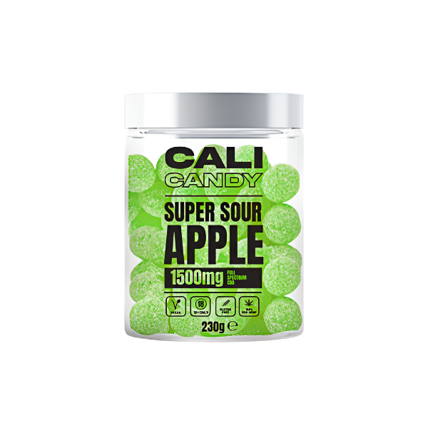 CALI CANDY MAX 1500mg Full Spectrum CBD Vegan Sweets - Sour Apple