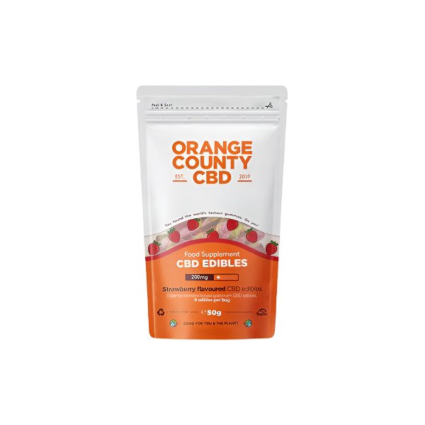 Orange County CBD 200mg Gummy Strawberries - Grab Bag *Vegan*