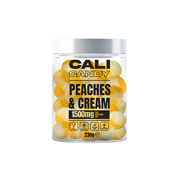 CALI CANDY MAX 1500mg Full Spectrum CBD Vegan Sweets - Peaches and Cream