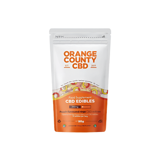 Orange County CBD 200mg CBD Fizzy Gummy Peach Rings - Grab Bag *Vegan*