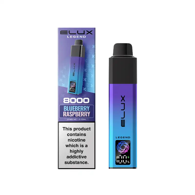 Elux Legend 8000 Rechargeable Kit – Blue Raspberry
