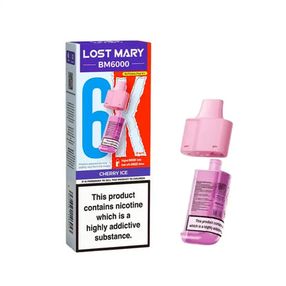 Lost Mary BM6000 Rechargeable Kit 10mg – Cherry Ice