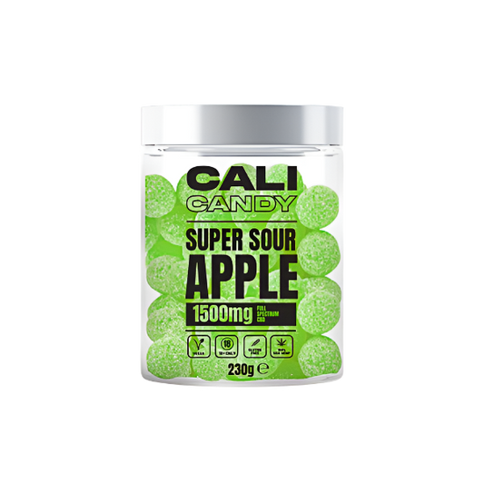 CALI CANDY MAX 1500mg Full Spectrum CBD Vegan Sweets - Sour Apple