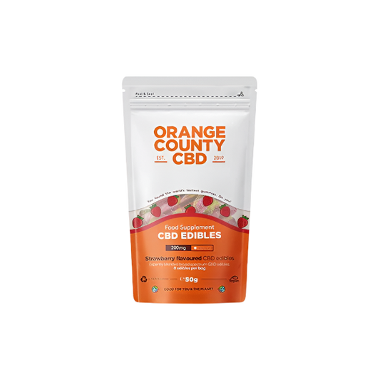 Orange County CBD 200mg Gummy Strawberries - Grab Bag *Vegan*
