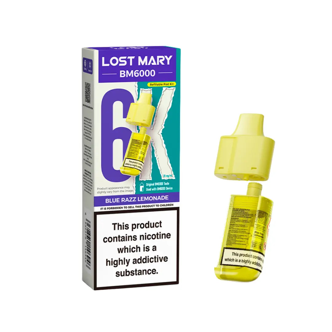 Lost Mary BM6000 Refill Pod – Blue Razz Lemonade