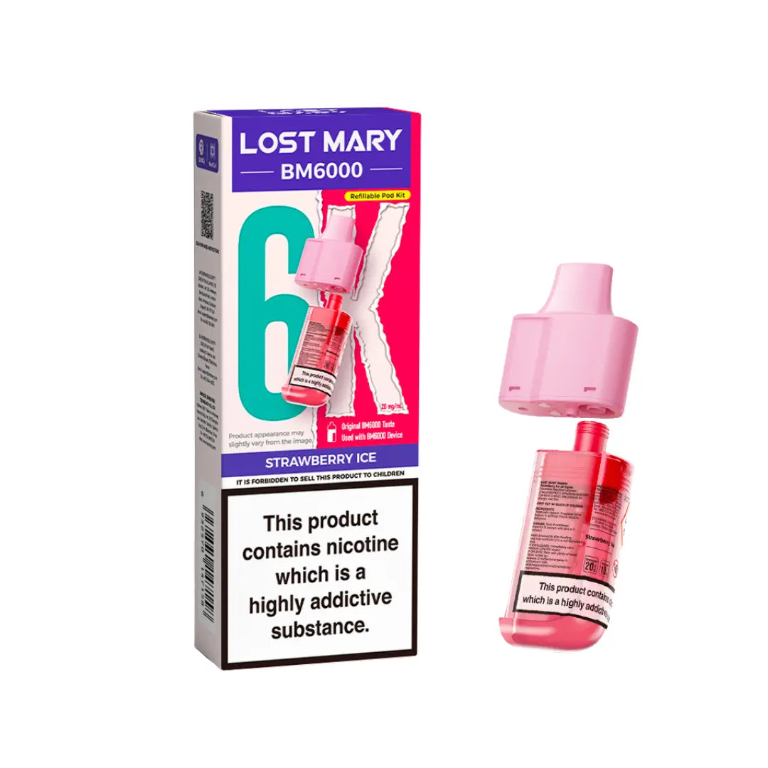 Lost Mary BM6000 Rechargeable Kit – Strawberry Ice