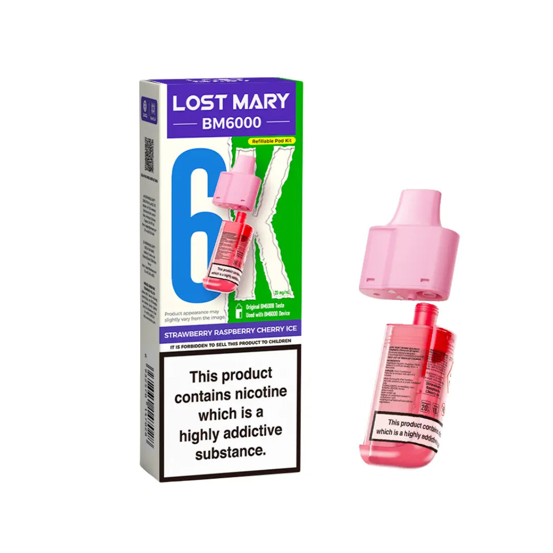 Lost Mary BM6000 Rechargeable Kit – Strawberry Raspberry Cherry