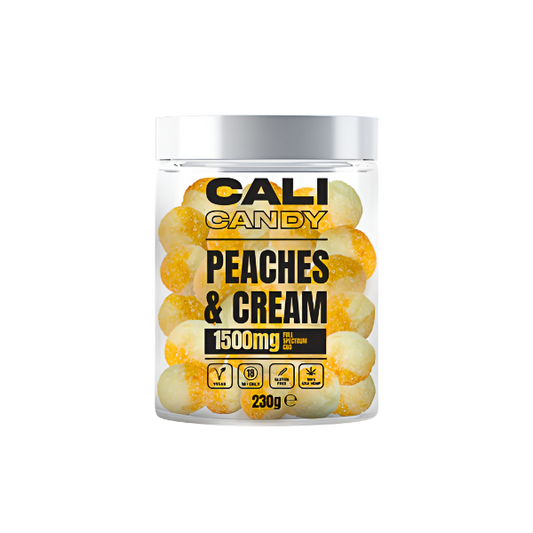 CALI CANDY MAX 1500mg Full Spectrum CBD Vegan Sweets - Peaches and Cream