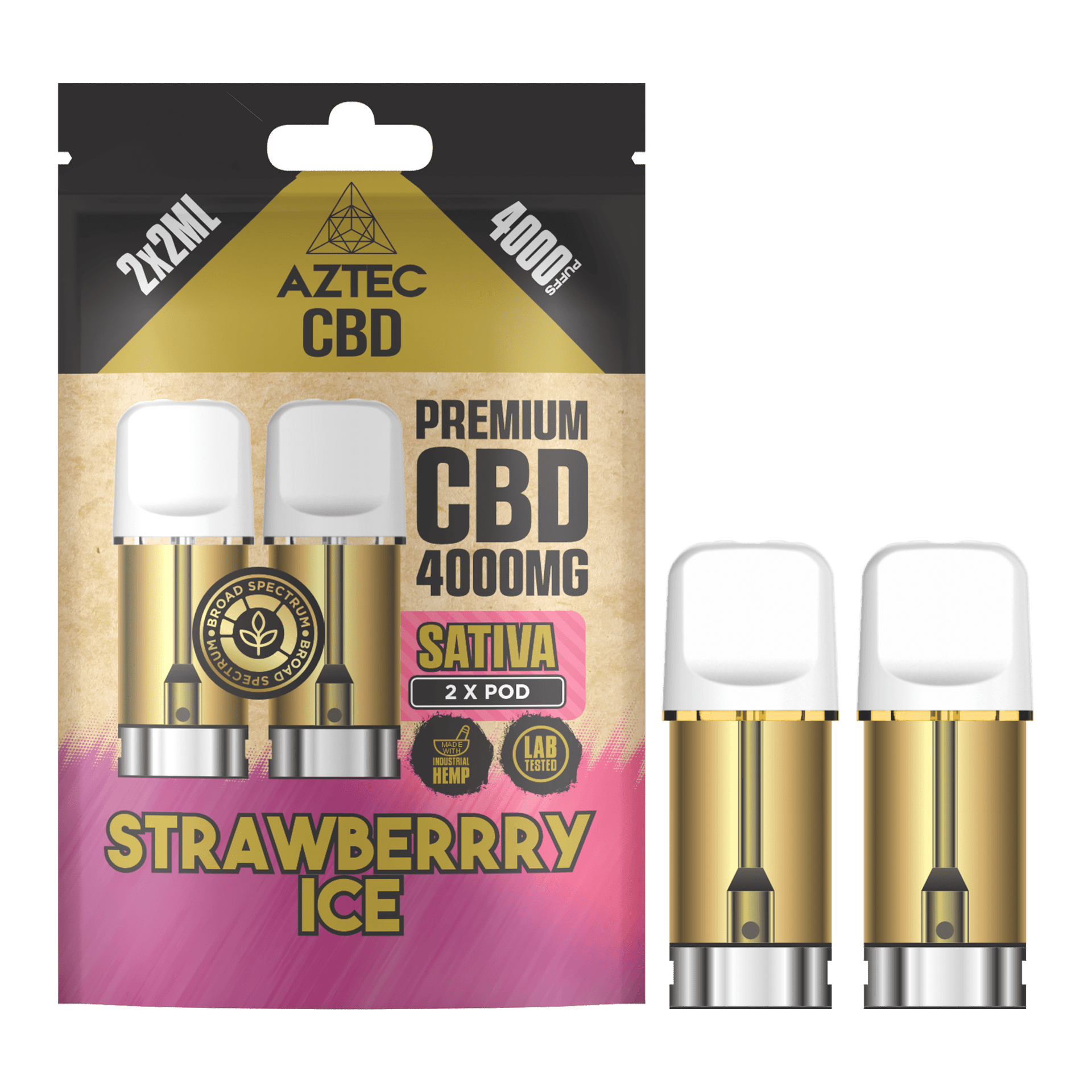 Aztec CBD Pod Refills 4000mg  Vapourette