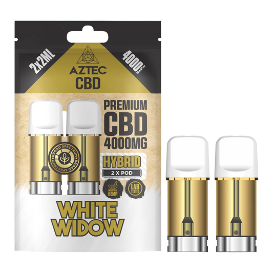 Aztec CBD 4000mg Broad Spectrum CBD Pods 2ml 4000 Puffs - 2 Pcs - White Widow